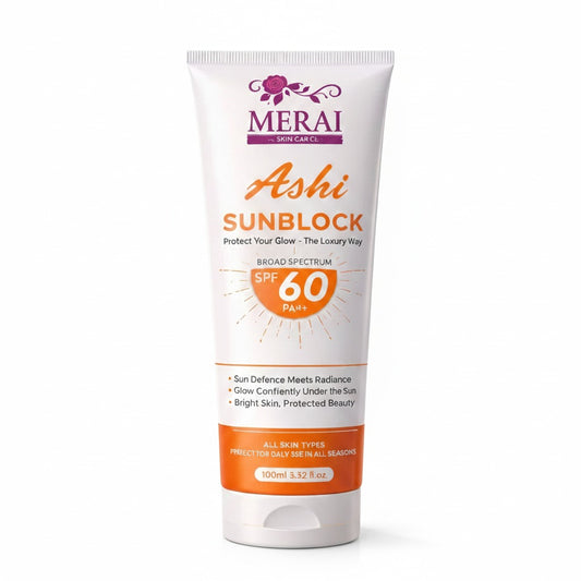 Ashi Sunblock SPF 60+ | Anti-Acne & Brightening Formula