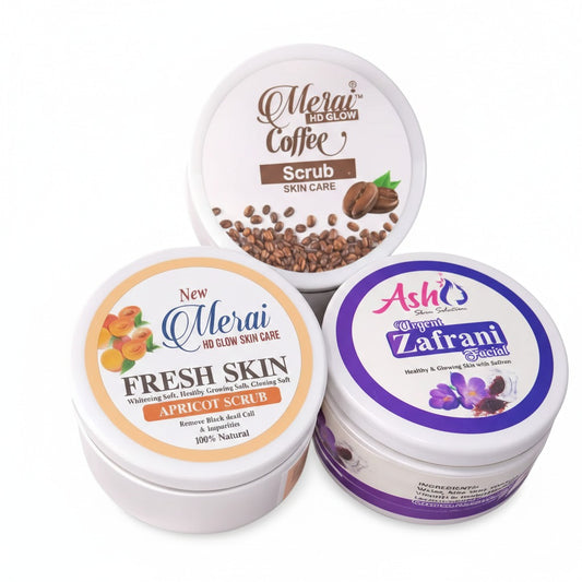 Apricot & Coffee Scrub with Zafrani Facial | Pack of 3
